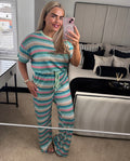 Shimmer Stripe Lounge Set