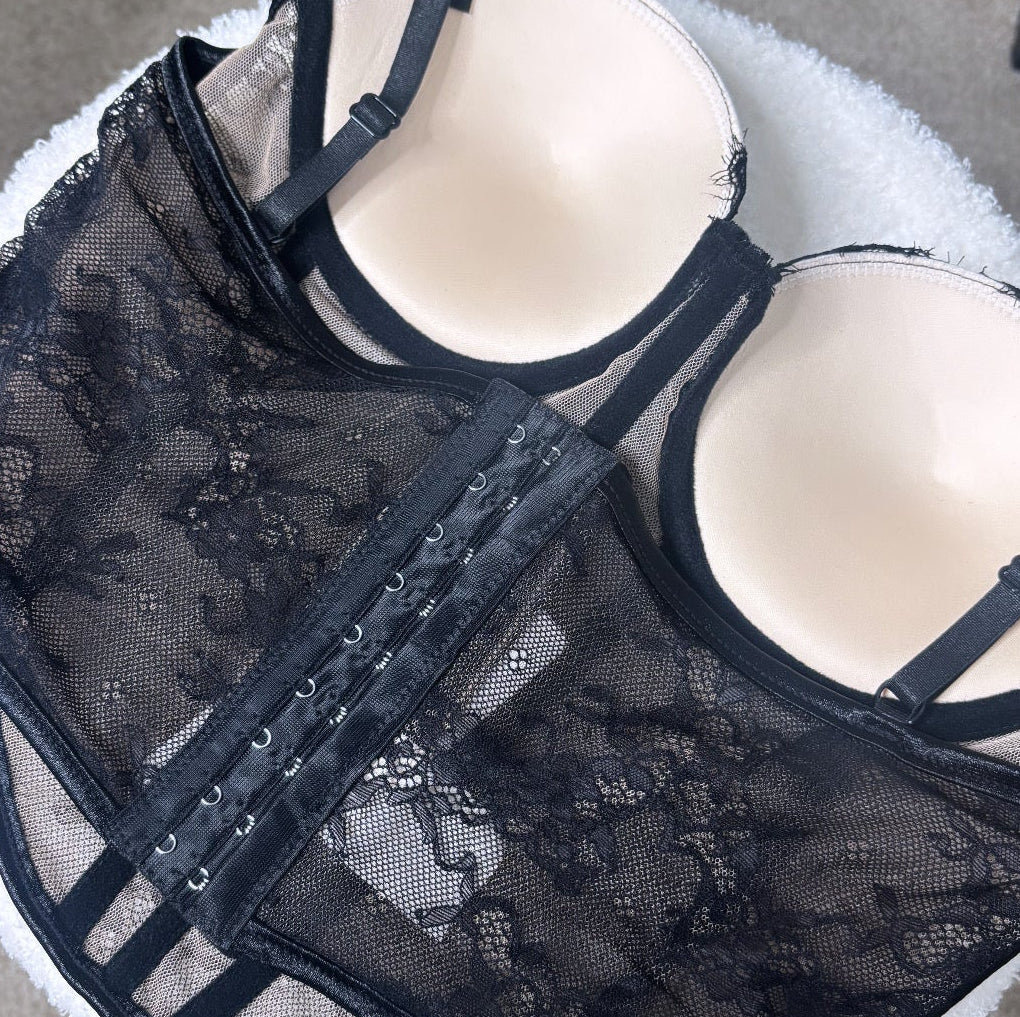 Black Lace Corset Top