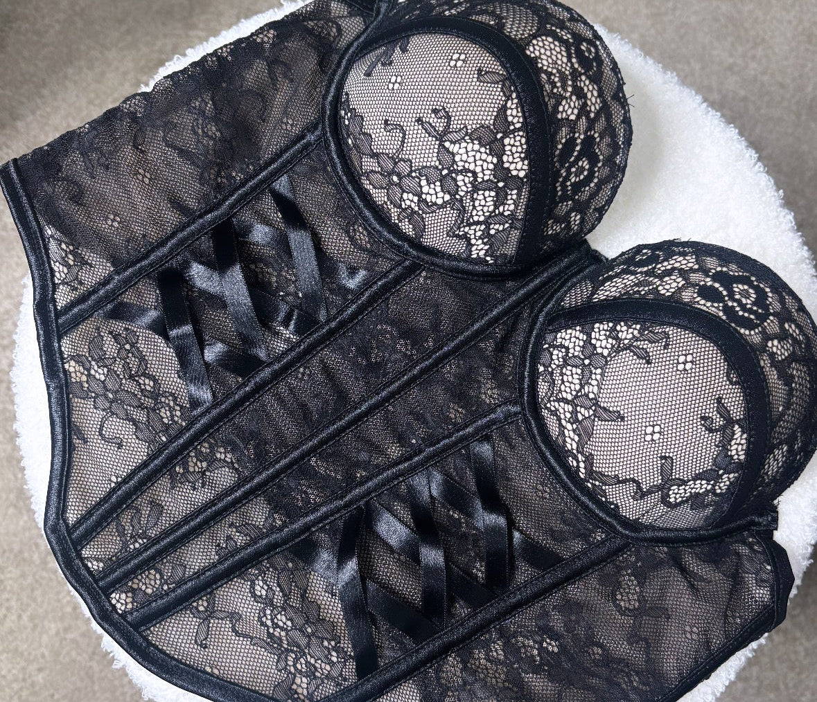 Black Lace Corset Top