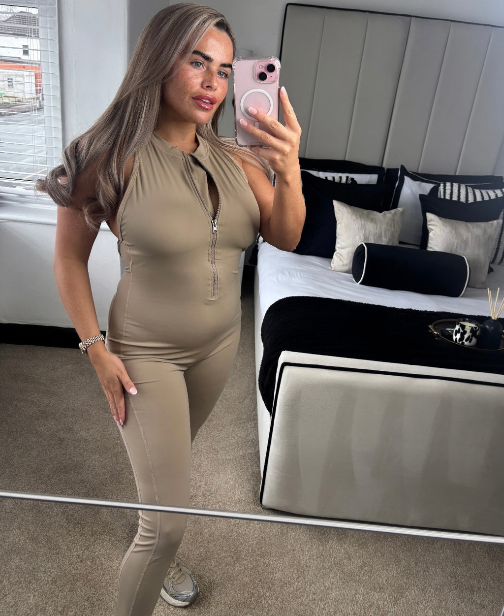 Cut Out Back Push-Up Unitard