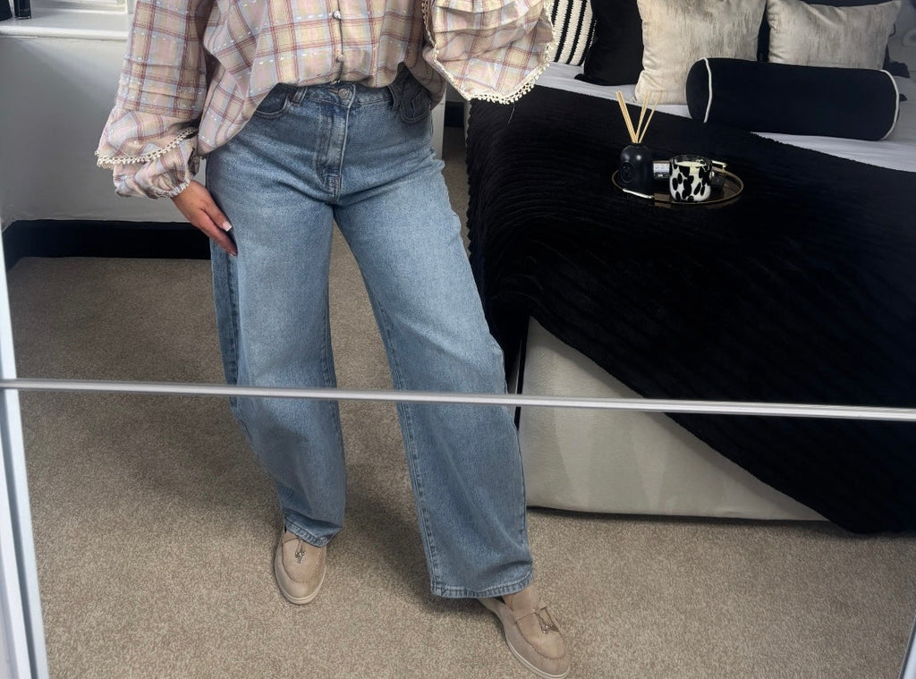 Light Wash Wide Leg Jeans
