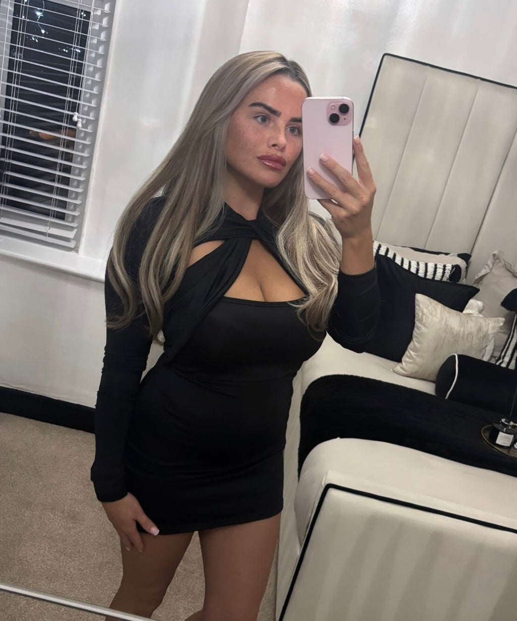 Black Cut-Out Mini Dress