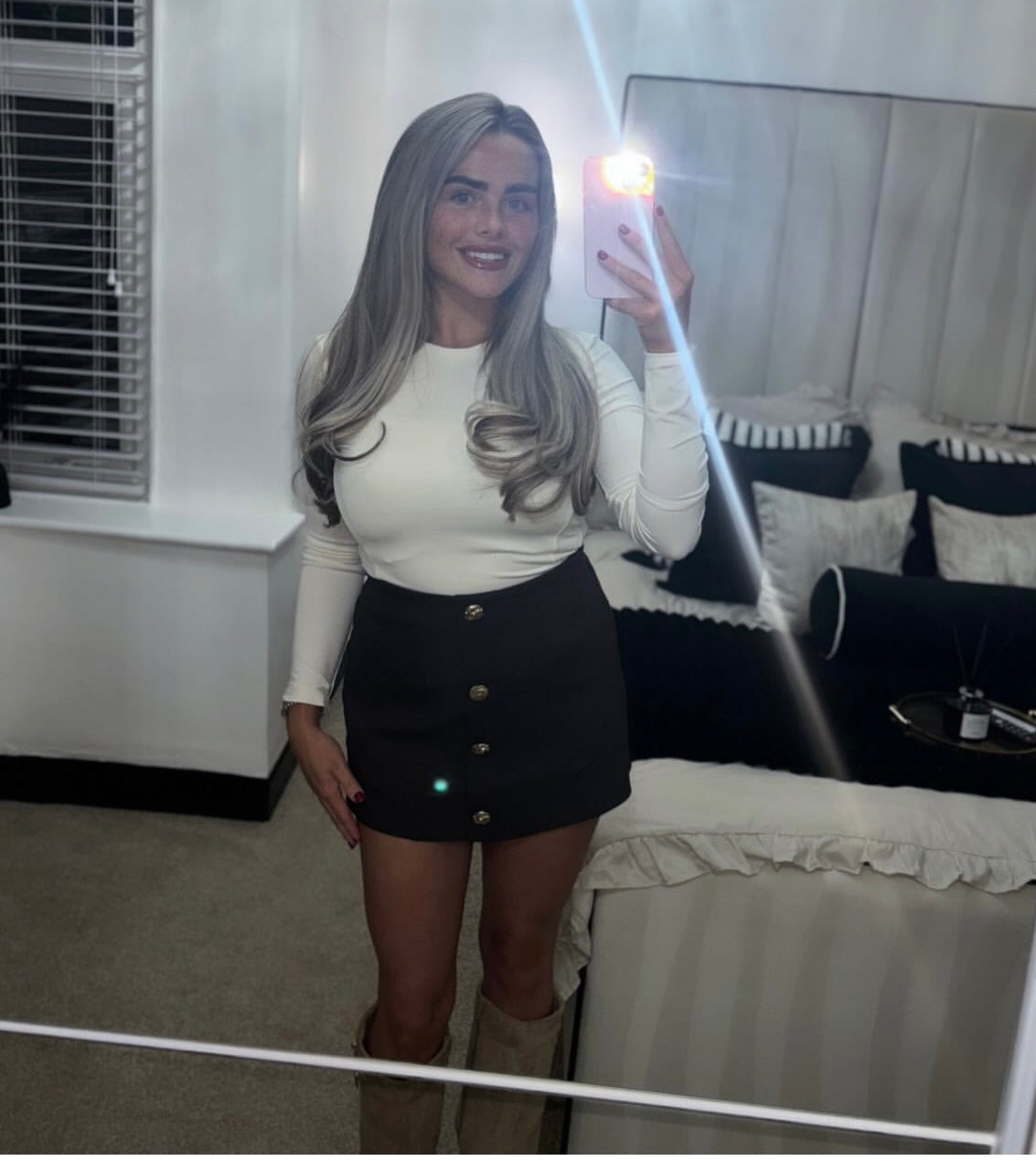 Long Sleeve Cream Bodysuit