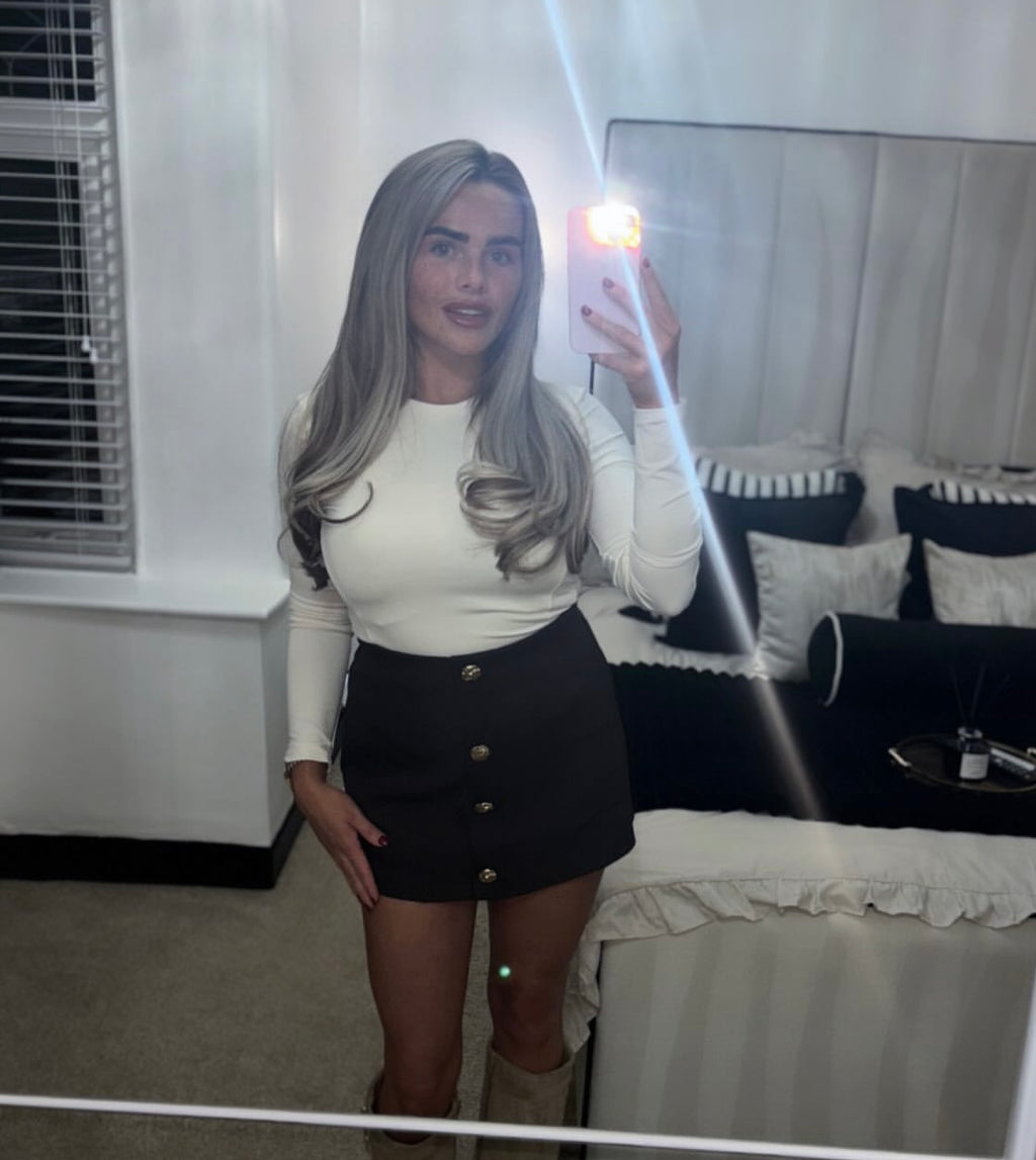 Long Sleeve Cream Bodysuit